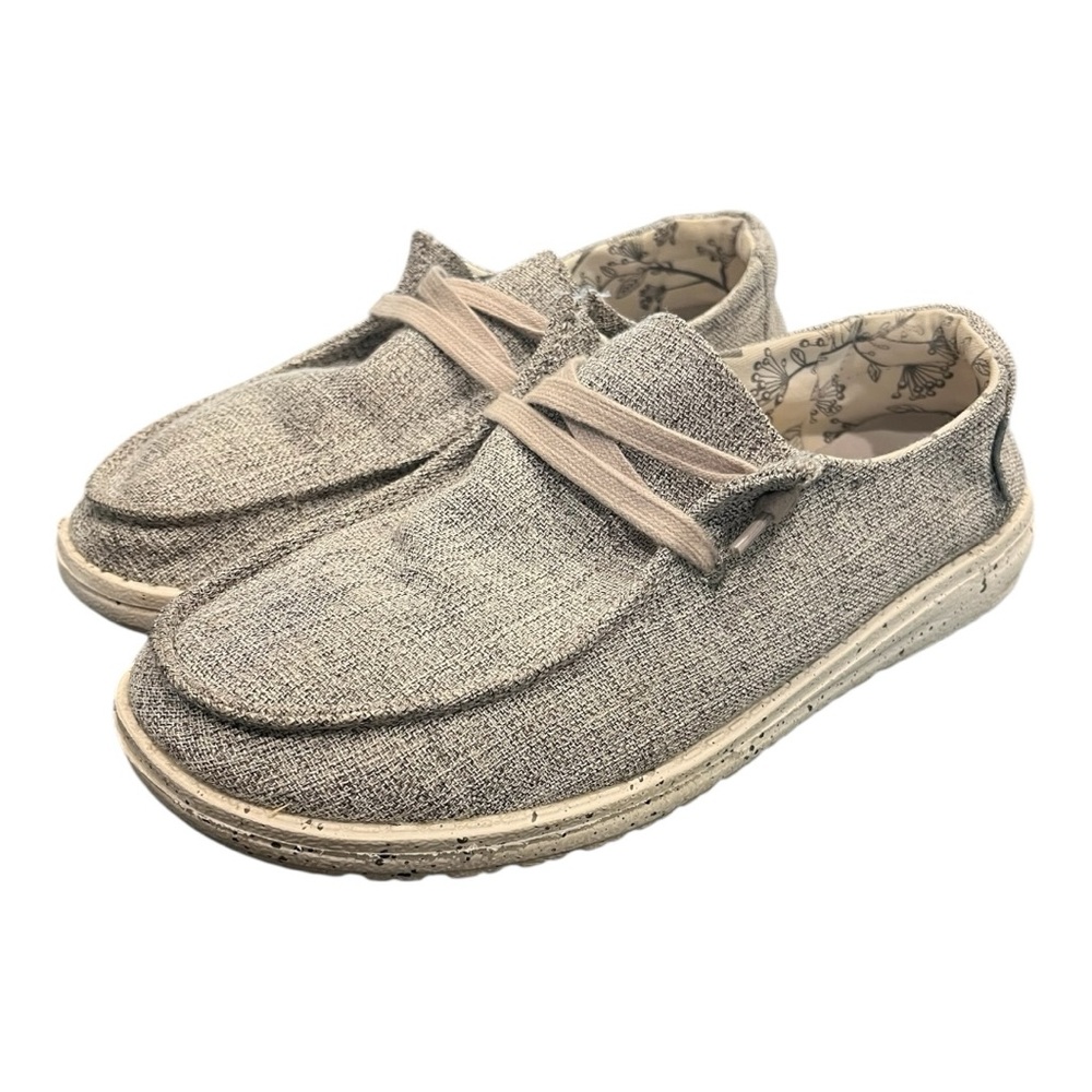 Hey Dude Wendy Linen Iron‎ Shoes Women’s Size 7 – Casual Comfort Loafers